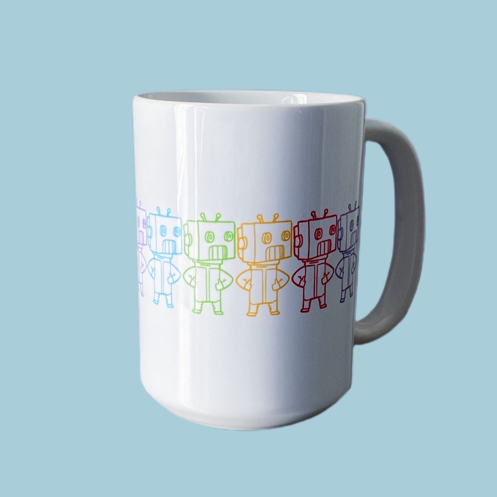 Rainbow Robot Coffee Mug